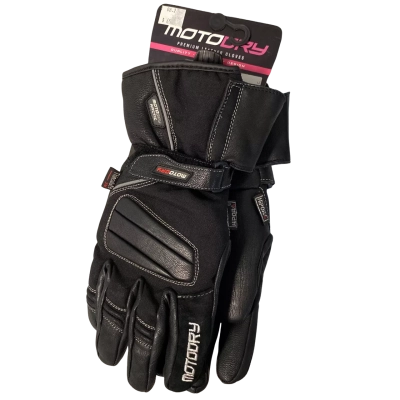 Motodry Womens Leather gloves Size M Black  