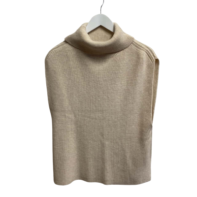 Forever New Womens  Size L / M Turtleneck Sleeveless Jumper Beige 
