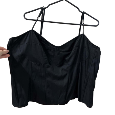 Pretty Little Thing Womens  Size 24 Corset Top Black  