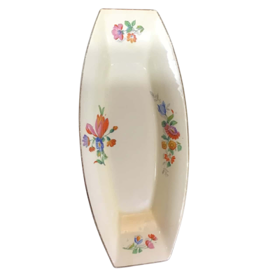 Vintage 1940s A J Wilkinson Honeyglaze China Floral Trinket Dish,  Floral China Tray, Royal Staffordshire Pottery