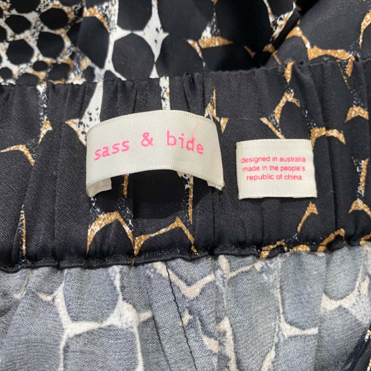 Sass & Bide Womens Size 6 Black / Pattern
