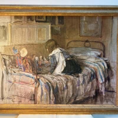 The Dolls School - Walter Osborne - Reprint 