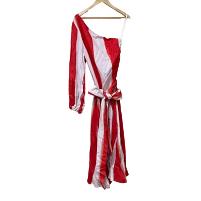  BNWT Womens Size 10 BINNY One sleeve Maxi Dress with Tie