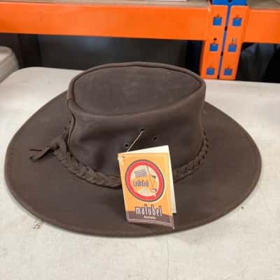 Unisex malubel leather hat medium