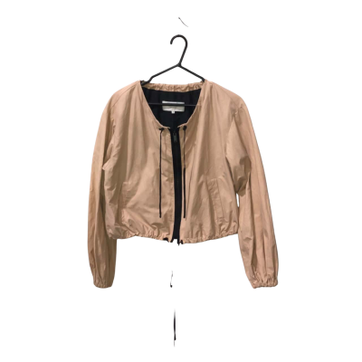 Veronika Maine Beige/Brown Long Sleeve Jacket/ Top Size 8