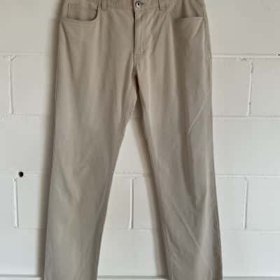 Sportscraft Mens  Size 89/35 Straight Leg Pants - Off white/beige