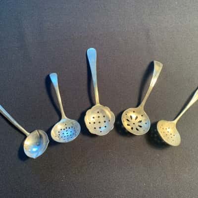 Vintage Silver Plated Small Spoons, Mixed Lot of 5