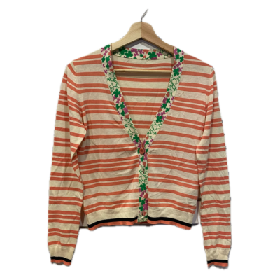Weekend (MaxMara) Womens Cardigan/Top Size S Green / Multicoloured / Off White / Peach 