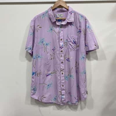 Billabong Mens  Size XL Short Sleeve Shirt Pink  