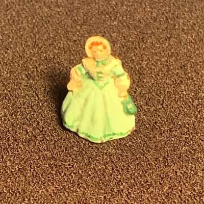 Hand painted Ceramic Miniature Doll-House Victorian Lady