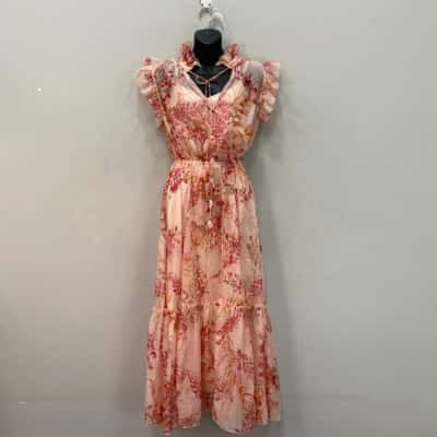 Alex Marie Womens  Size 6 Maxi Dress Floral 