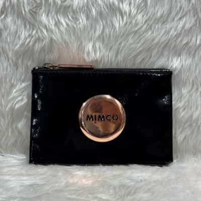 Mimco Womens Black  / Rose Gold pouch