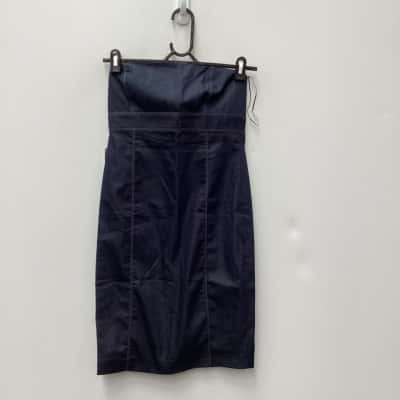 Zara Womens Strapless Dress Blue 