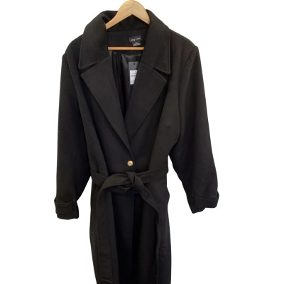 City Chic Womens  Size XXL Trench Coat Black  