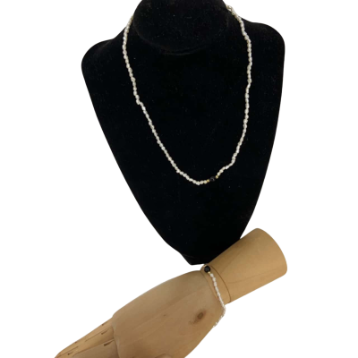 Fresh Water Pearl Necklace and Bracelet Set 