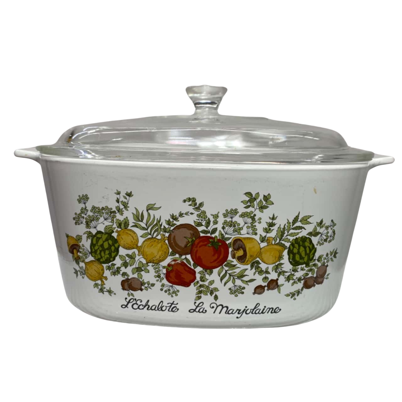 Dutch Oven Pyrex Lid Corning Ware Spice Of Life Quart RARE