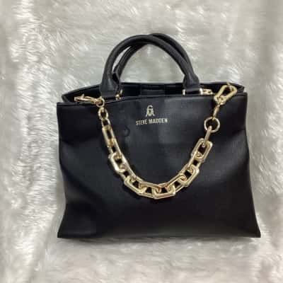 Steve Madden Womens Black  / Gold 