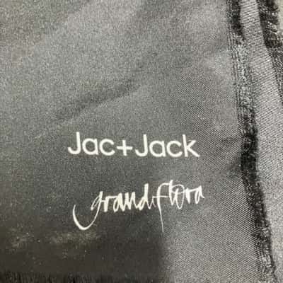 Jac & Jack black and floral scarf