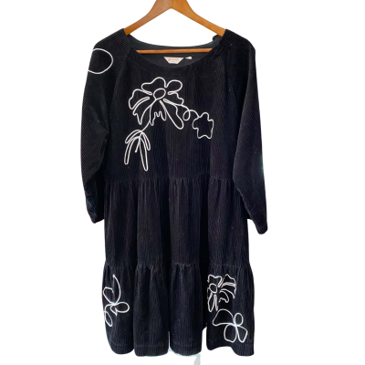 Gorman Womens  Size 16 Midi Dress Black  / White 