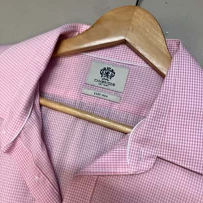 Cambridge EST 1867  Mens  Size 44 Checked / Pink  Cotton