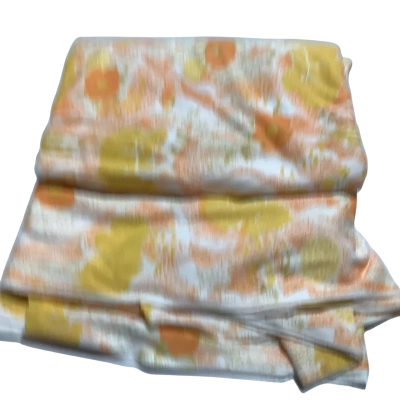 Retro Print One Way Stretch Orange Garden 143 x500 cm.   Fab2