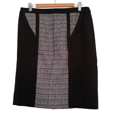 Jacqui-E Size 12 Black Skirt