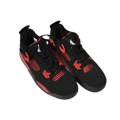  Youth Air Jordans Basketball Sneakers Red Thunder Edition