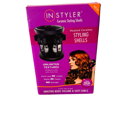 InStyler Heated Ceramic Styling Shells - Complete Hair Curling Kit (tested, working)