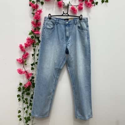 Just Jeans Womens Baggy Wide Leg Jeans Size 36W 32L Blue 