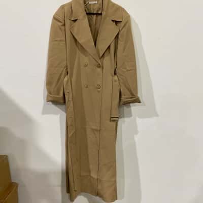 Charcoal Trench Coat Women’s  Size L/XL Beige RRP$149