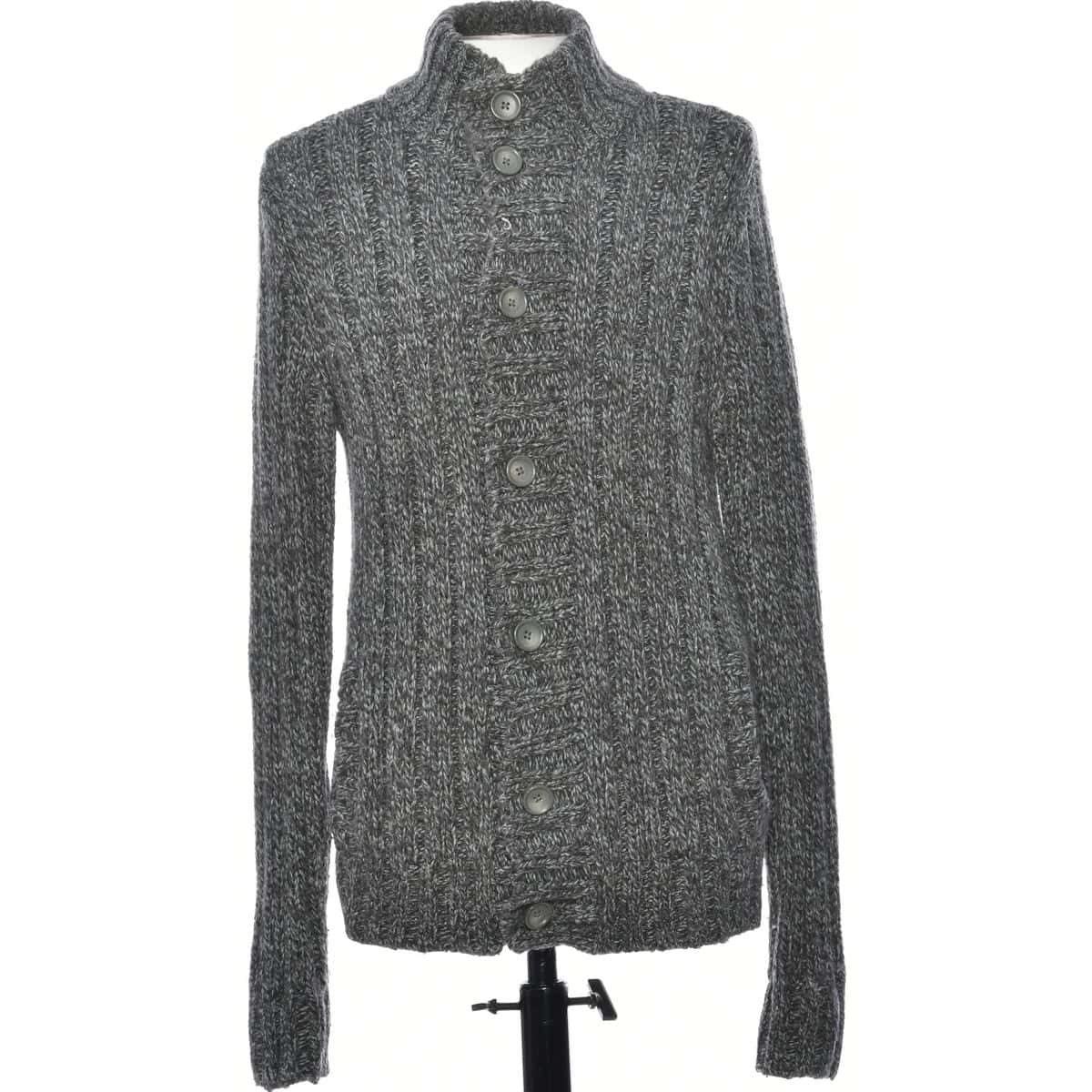 Express Womens Size L Wool Blend Knit Cardigan Grey (s)