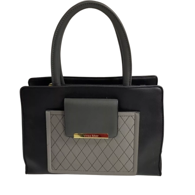 Vera May Womens  Top Handle Handbag Black/Grey
