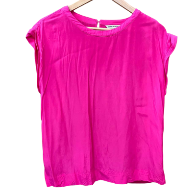 Country Road Fuchsia Silk-Blend Top Size 10