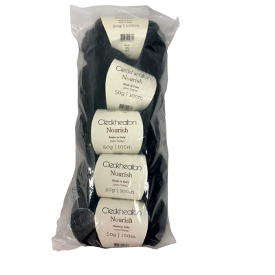 Cleckheaton Nourish Black Pure Cotton Yarn (5)