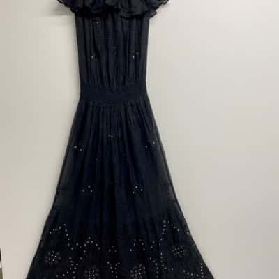 Two Birds - Womens  Size S Maxi Dress Black  