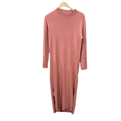 Seed Heritage Coral Ribbed Maxi Dress Size M