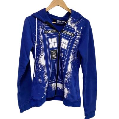 BBC official Dr Who  Mens  Size S Hood Jacket Blue 
