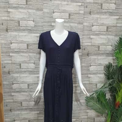 BNWT Virtuelle Women's Casual Maxi Dark Blue/ Violet Dress Size 14
