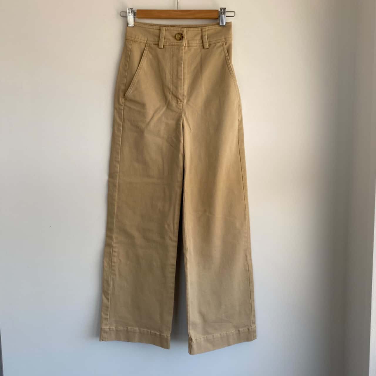 BNWT Sportsgirl High waisted Flare Pants Beige Size 6 / XS(s)