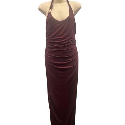 Ally Fashion Womens  Size 12 Midi Dress Maroon 