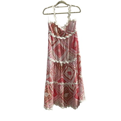 NWOT Just Jeans Womens  Size 14 Maxi Dress Pink  / White 