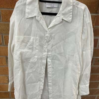 Decjuba Womens  Size S Long Sleeve Shirt White 