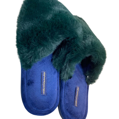 Peter Alexander Womens  Size 9-10 Peter Alexander Ladies Slippers Green Fur