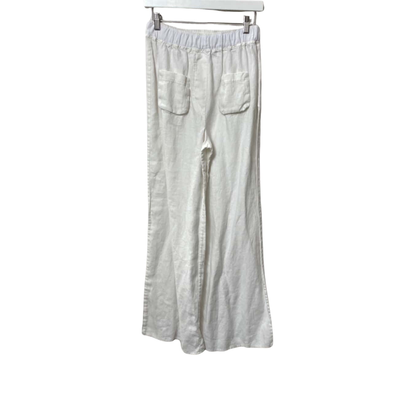 White Story sailor wide leg linen pants. Size M White