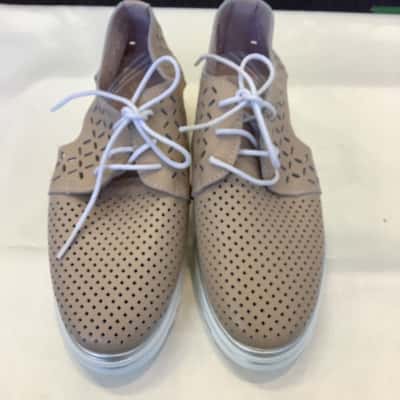 Just Bee Womens EU38, AUS 8 Genuine Leather Shoes Light Mocha 