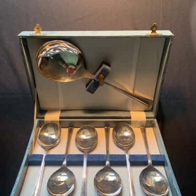 Vintage Silver Plated Fruit Spoon Cutlery Set