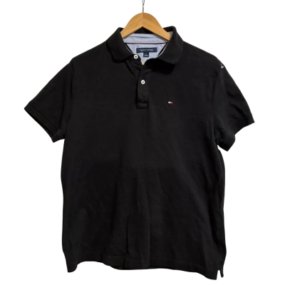 Tommy Hilfiger Mens Size M Black Polo