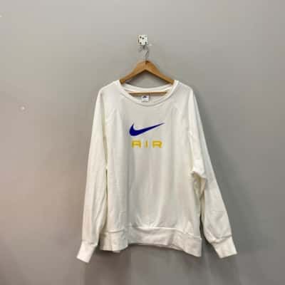 Nike Womens  Size XL Oversized Jumper White 