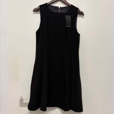  BNWT Portmans Size 12 Black Zip Up Back Sleeveless Work/Cocktail Midi Dress