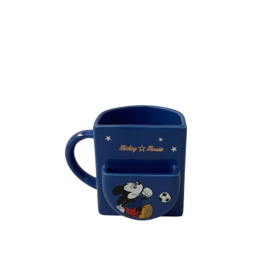 Disney Mickey Mouse MINISO ceramic cup with cookie holder